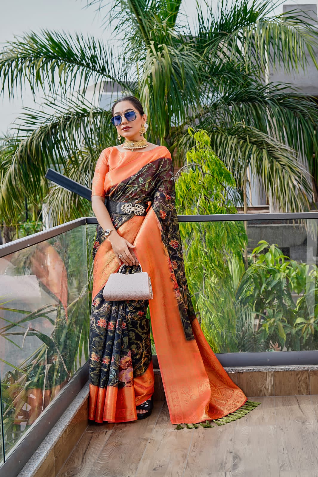 Beautiful Designer Organza Zari Silk Saree Anokhi Digital 2