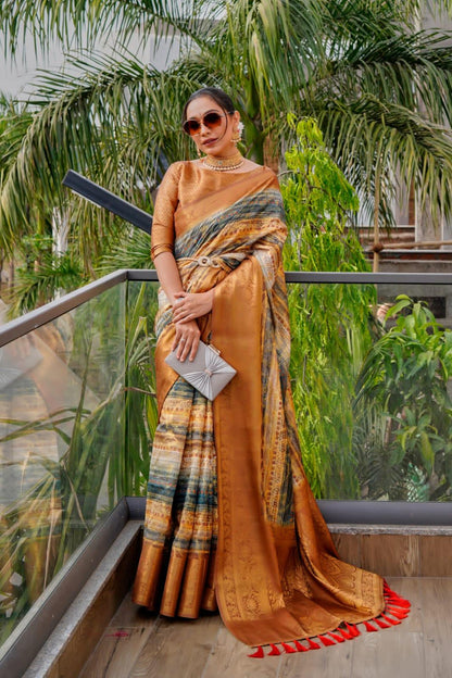 Beautiful Designer Organza Zari Silk Saree Anokhi Digital 2