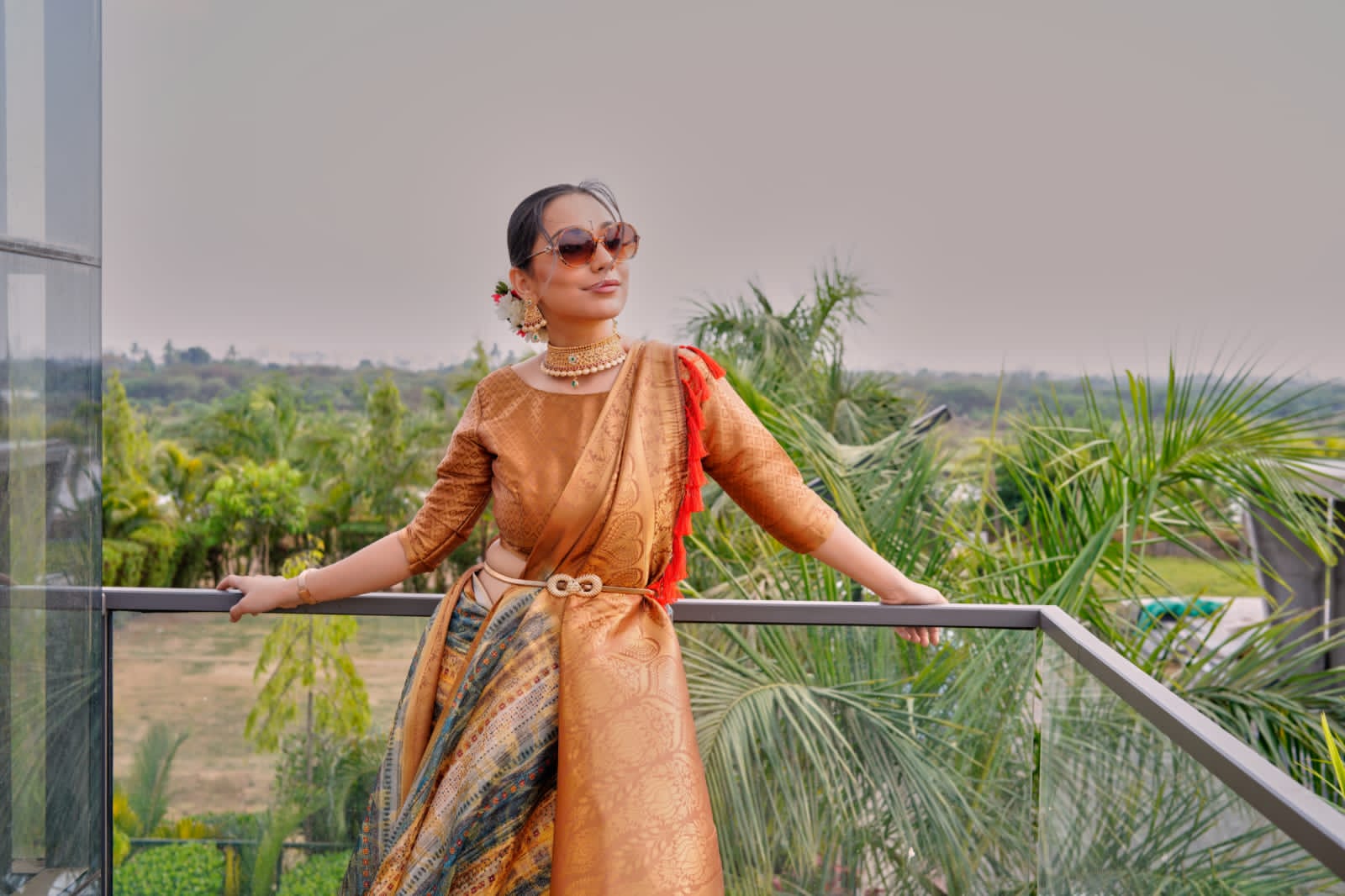 Beautiful Designer Organza Zari Silk Saree Anokhi Digital 2