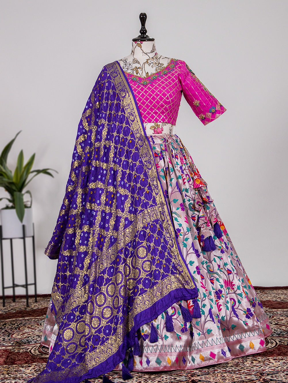 Beautiful Designer Banarasi Paithani Lehenga Choli