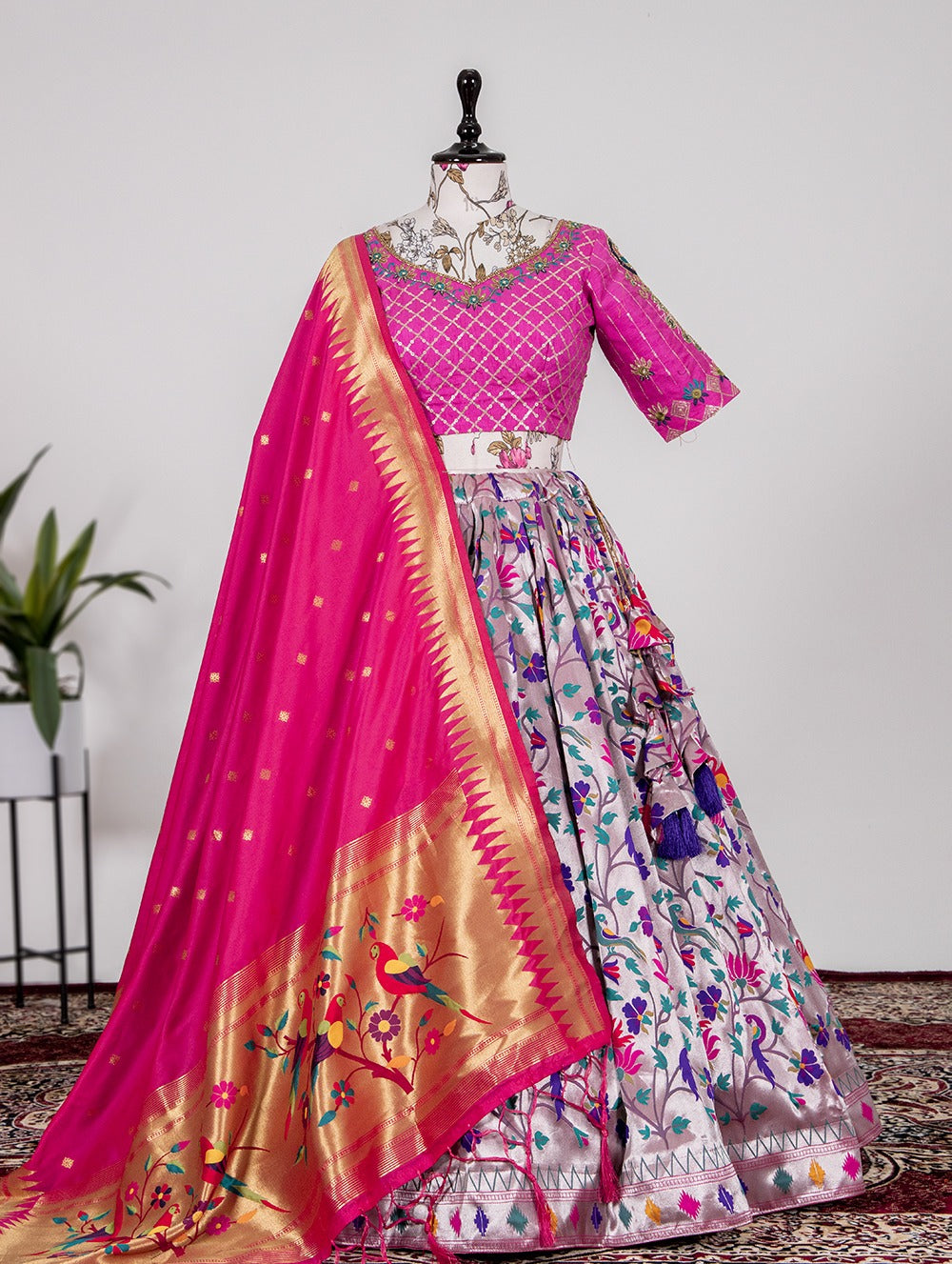 Beautiful Designer Banarasi Paithani Lehenga Choli