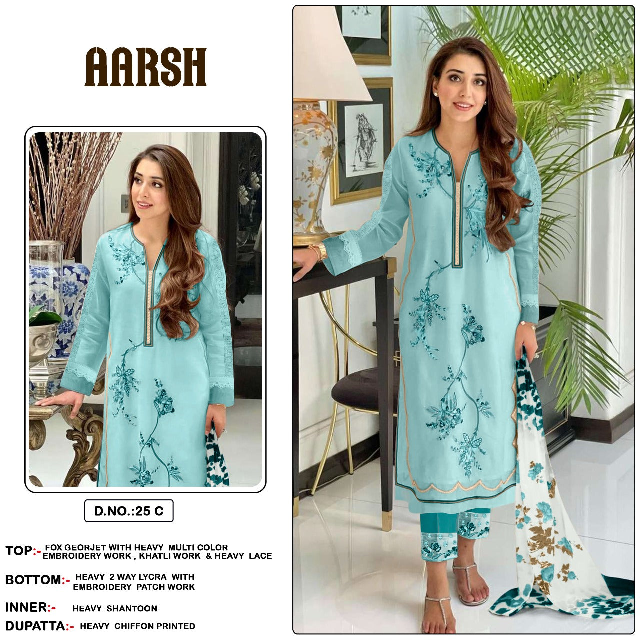 Aarsh Lunching Readymade Pakistani Suit Design 025