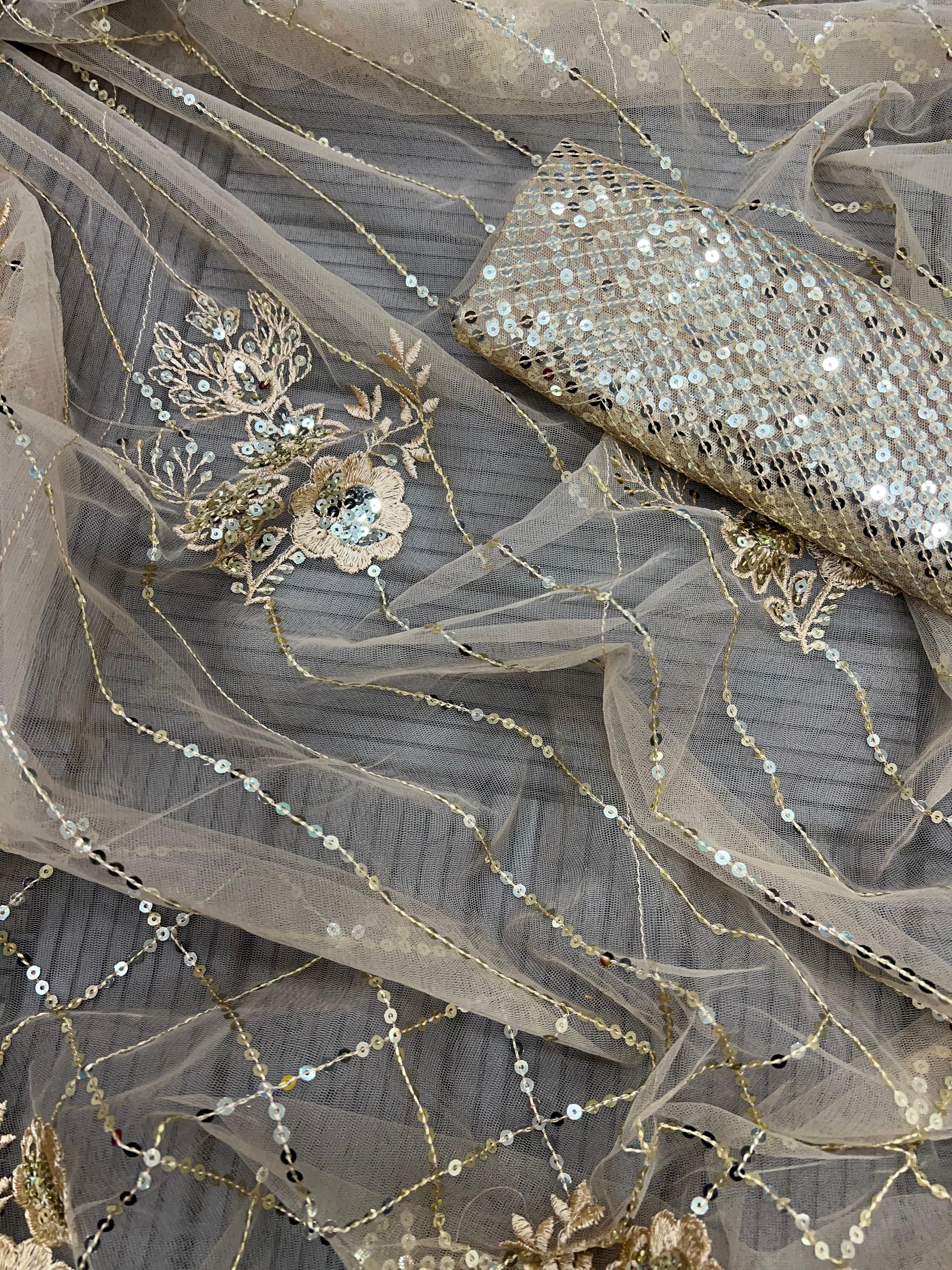 Beautiful Designer Heavy Georgette Exclusive Sequanc Saree Design 5298