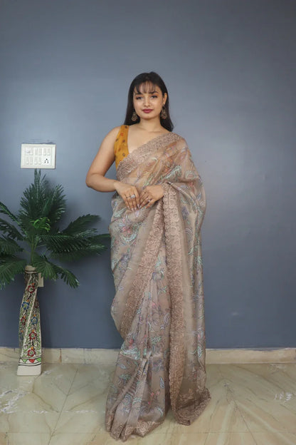 Designer Vrinda Pure soft Organza Silk Saree