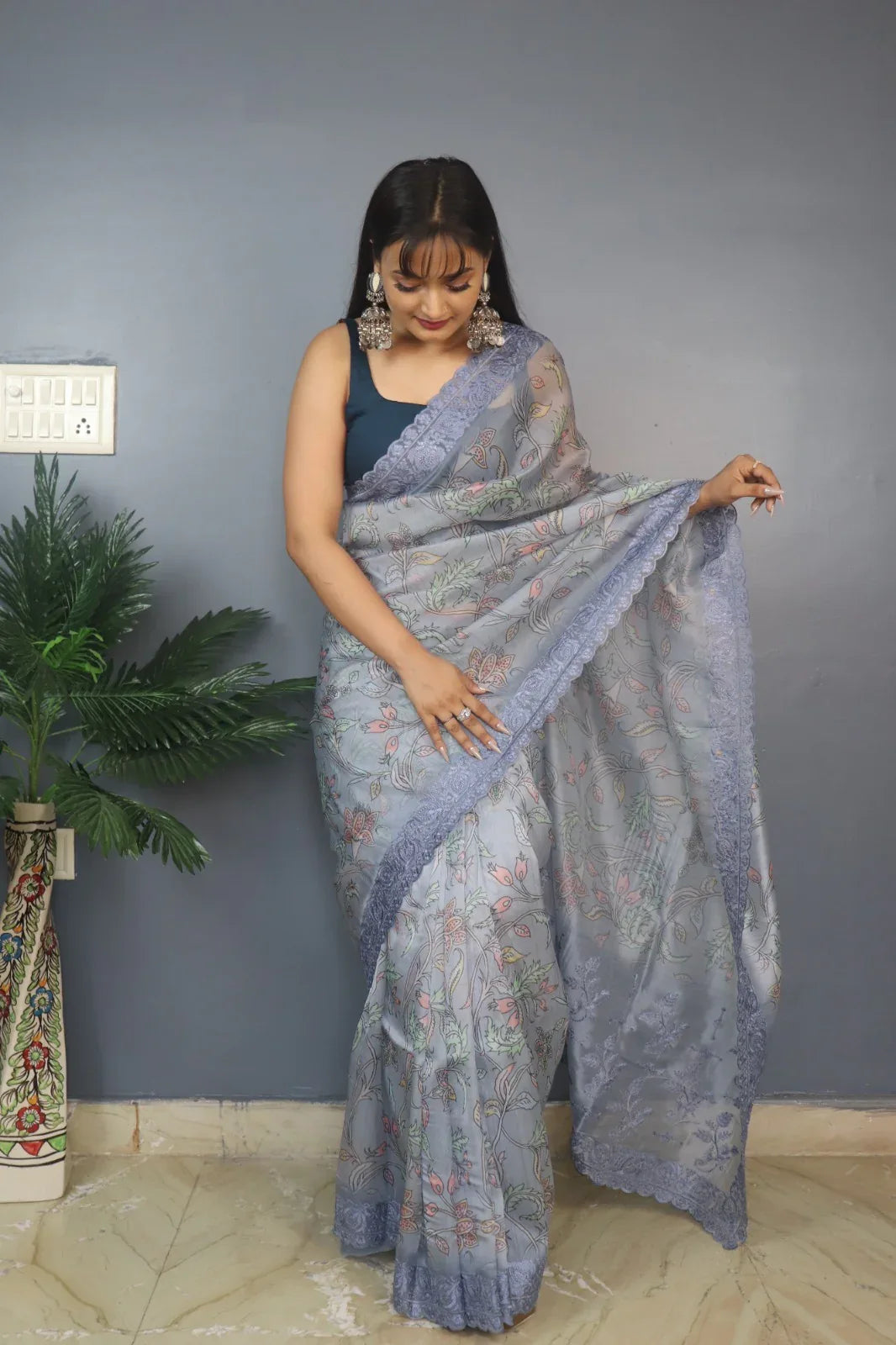 Designer Vrinda Pure soft Organza Silk Saree