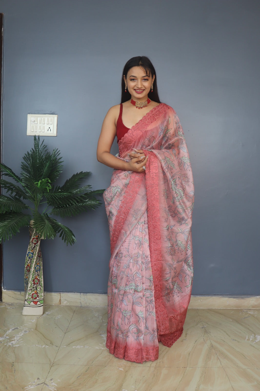 Designer Vrinda Pure soft Organza Silk Saree