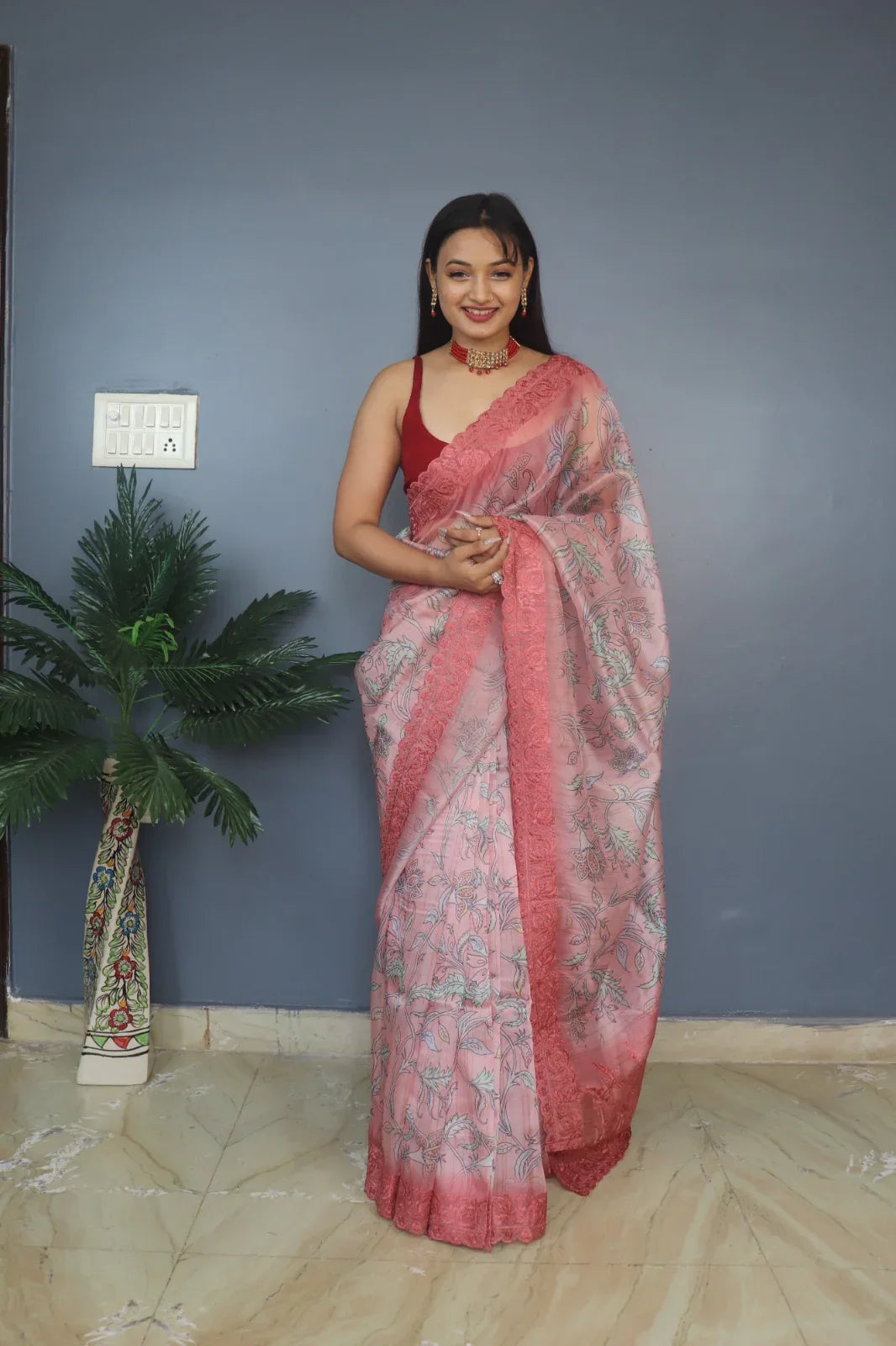 Designer Vrinda Pure soft Organza Silk Saree