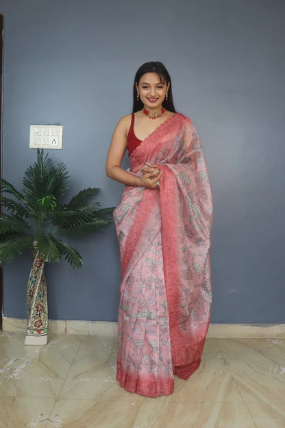 Designer Vrinda Pure soft Organza Silk Saree