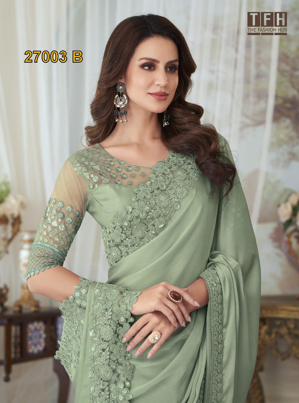 Tfh Silver Screen 27003 Exclusive Designer Saree Collection