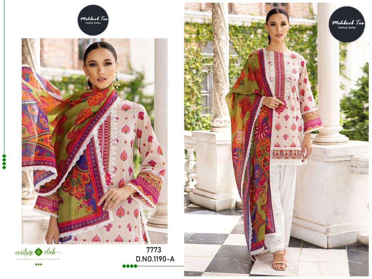 Mehboob 1178 Pure Cotton Print Pakistani Salwar Suit