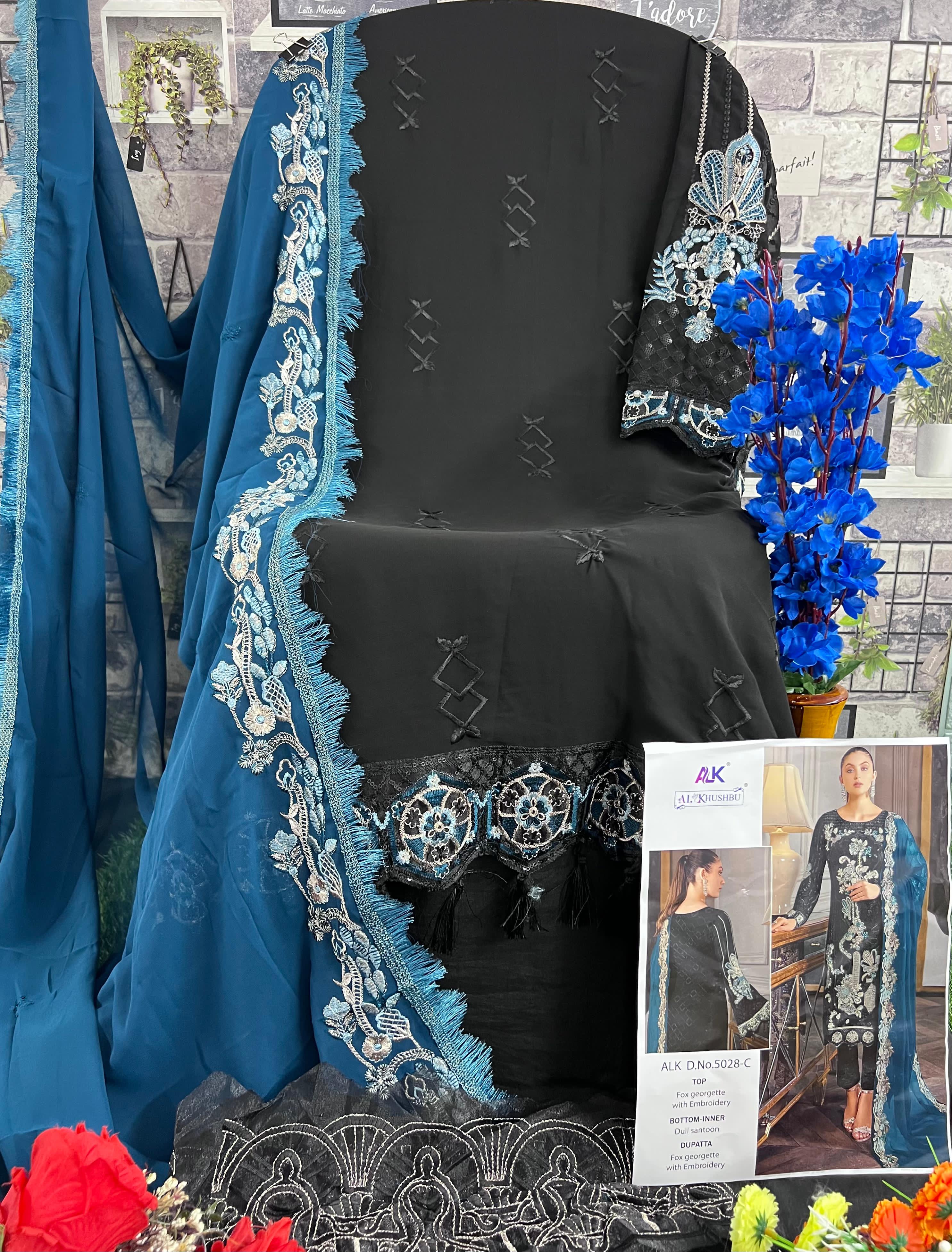Al Khushbu Pakistani Georgette Suit Design 5028