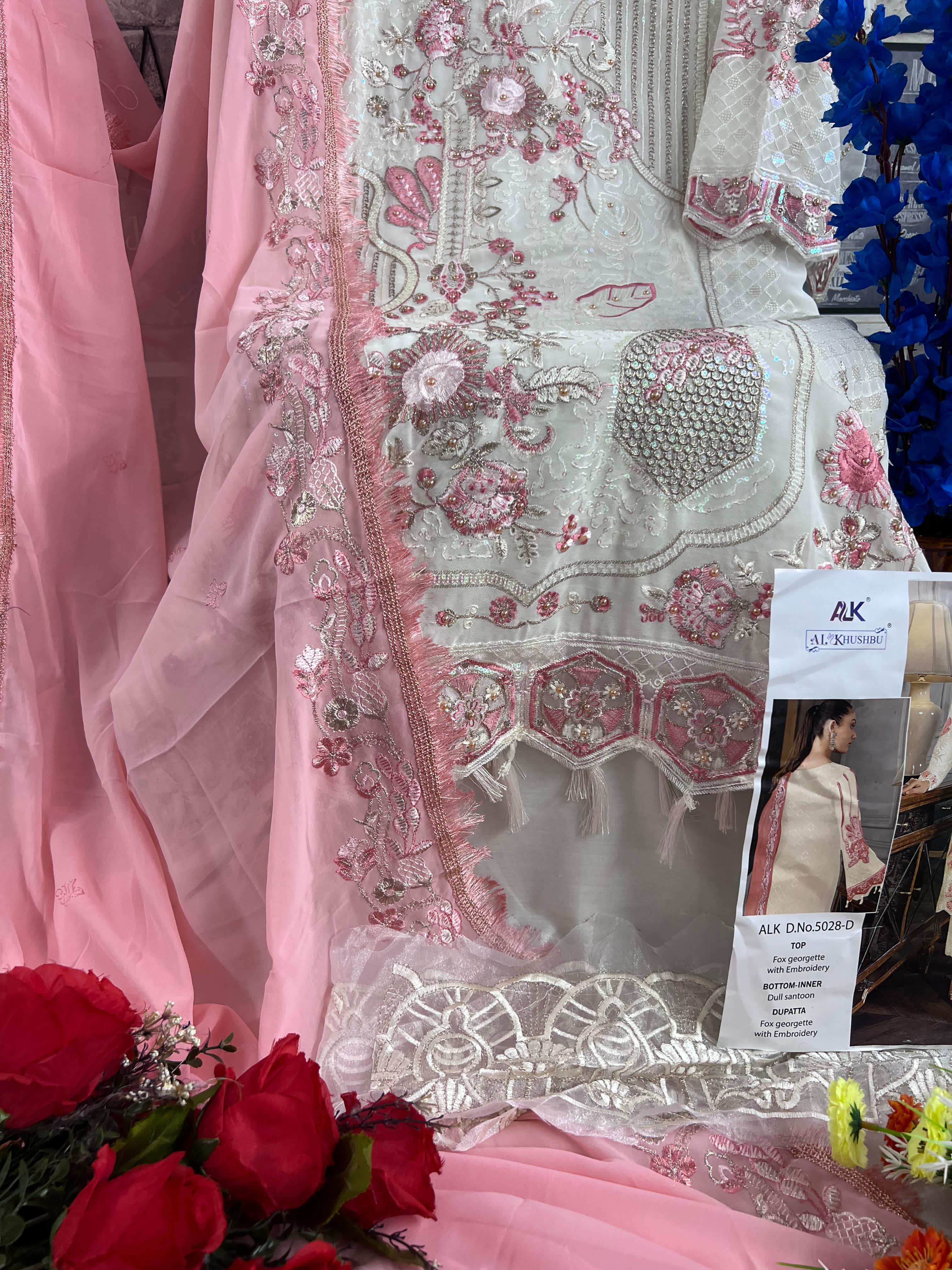 Al Khushbu Pakistani Georgette Suit Design 5028