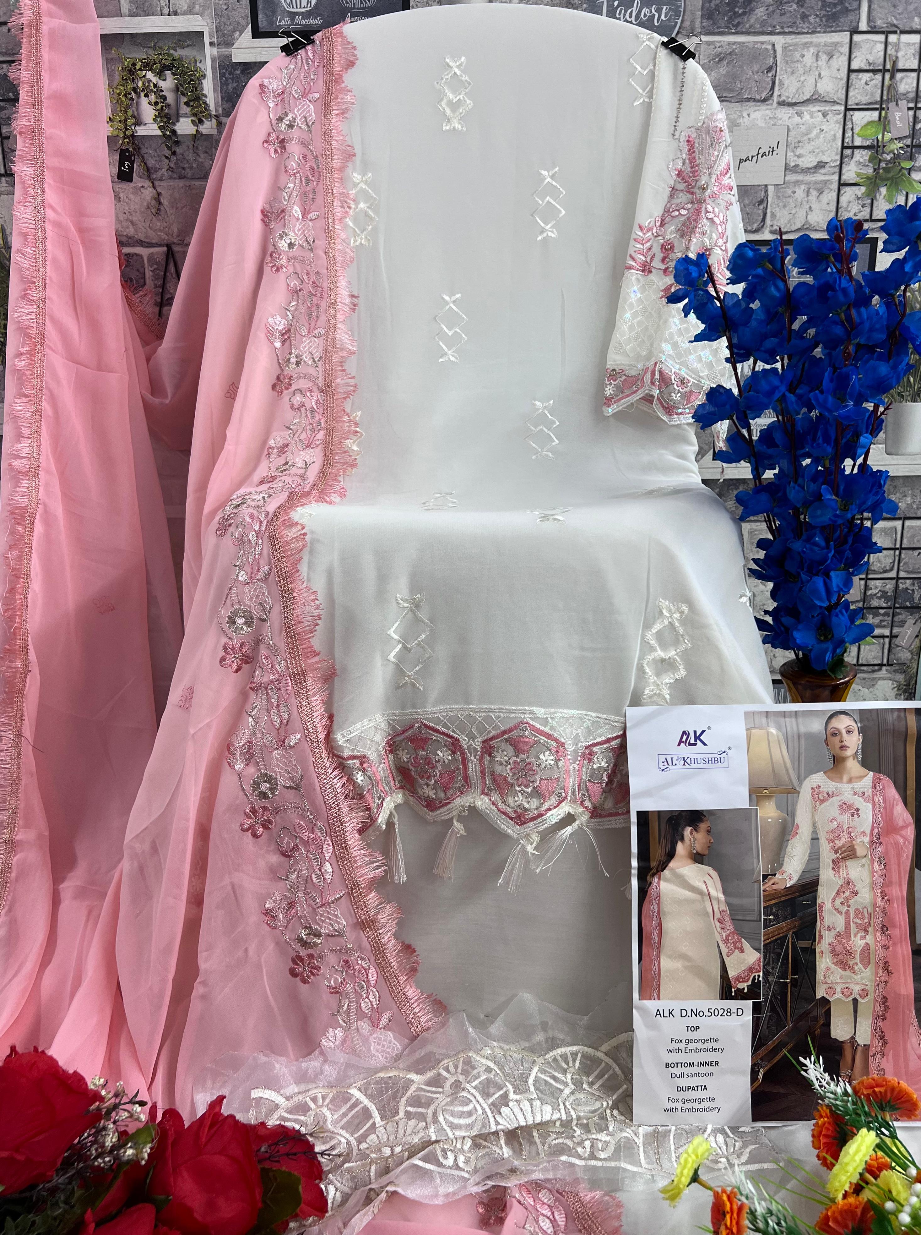 Al Khushbu Pakistani Georgette Suit Design 5028