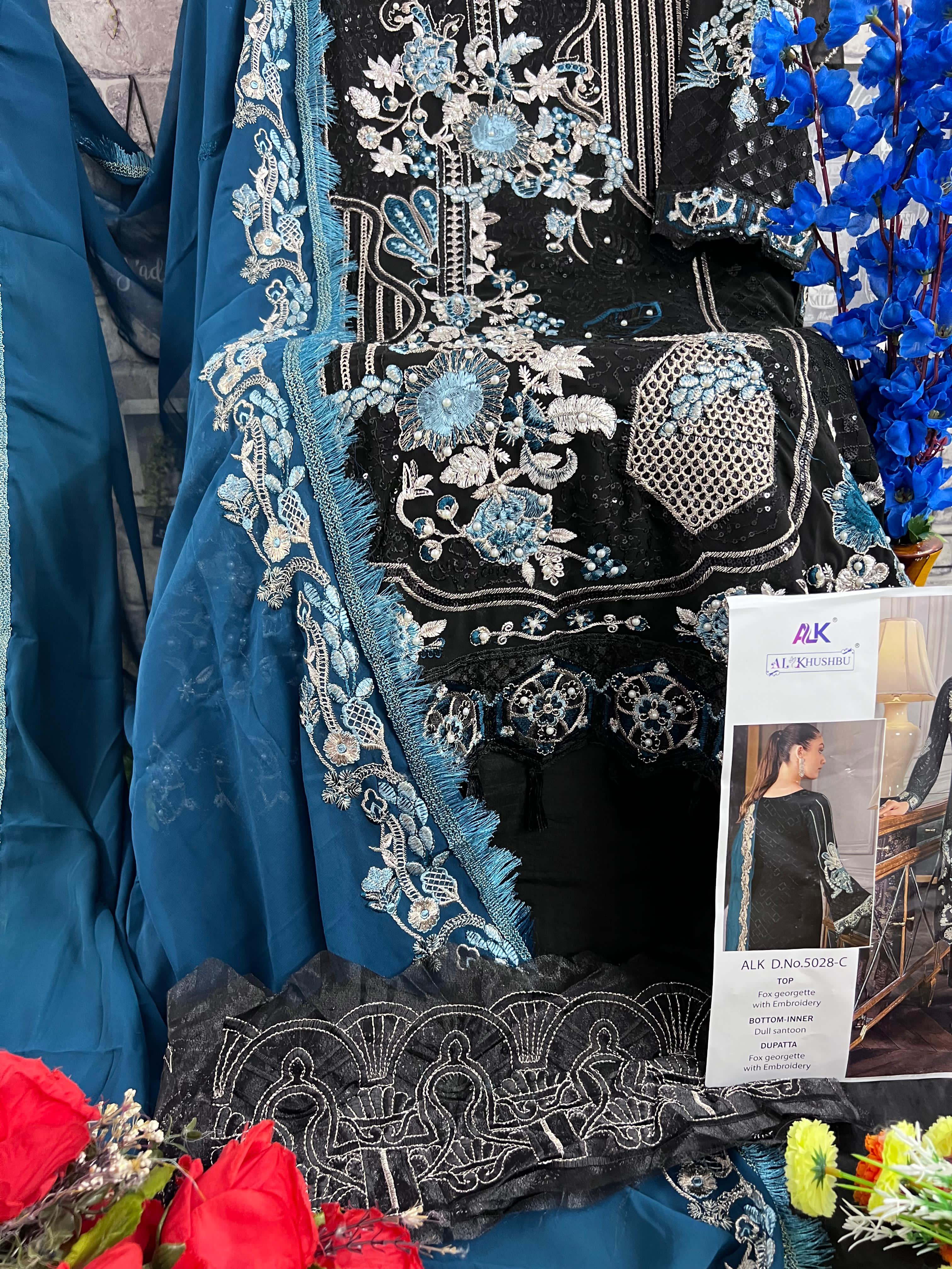 Al Khushbu Pakistani Georgette Suit Design 5028