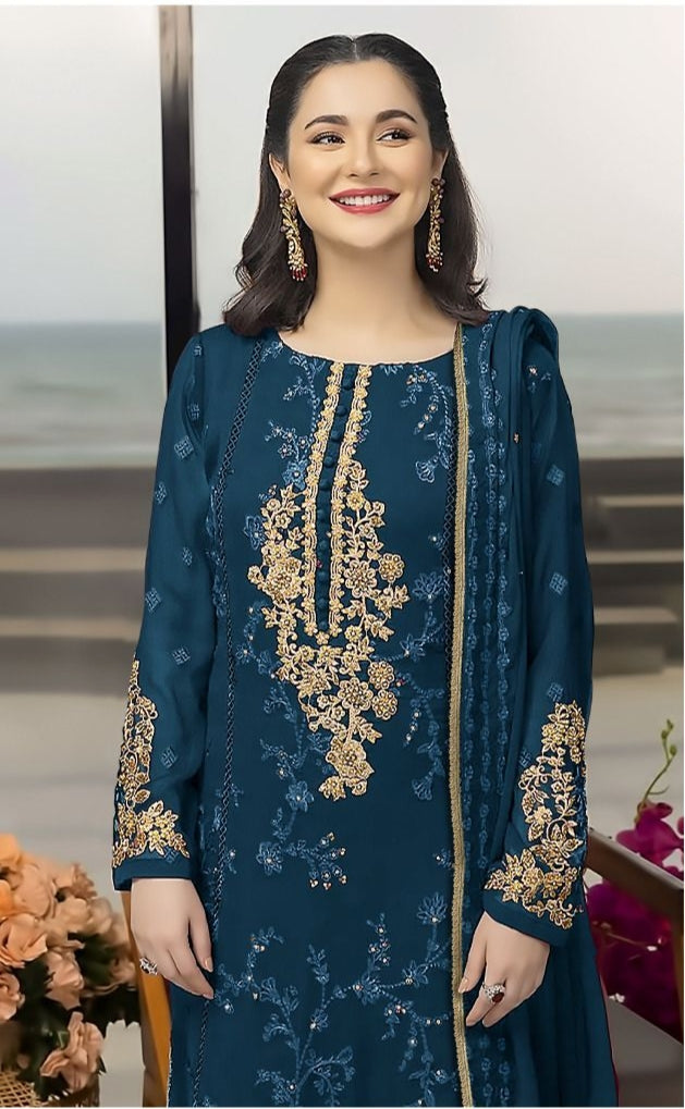 Kross Kulture KK 43 Georgette With Embroidery Fancy Pakistani Suits