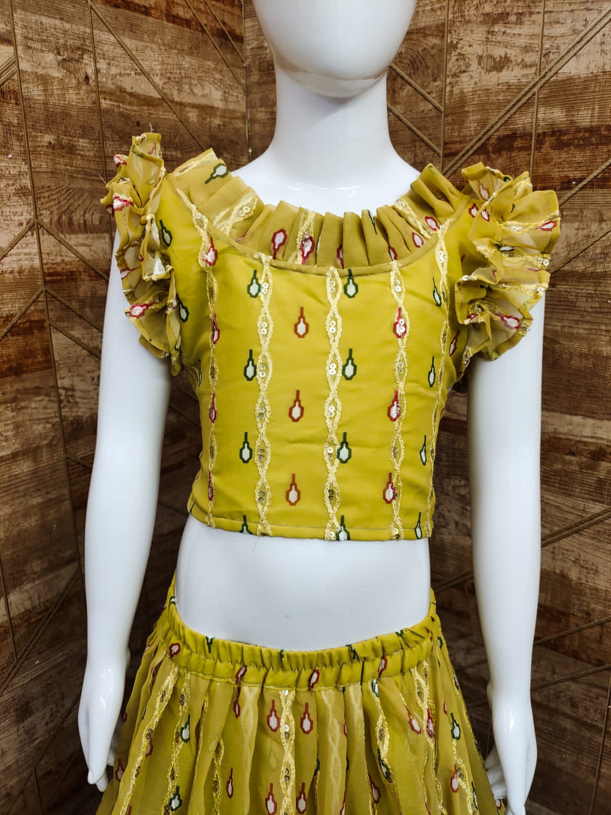 Beautiful Kid's Printed Designer Lehenga Blouse.