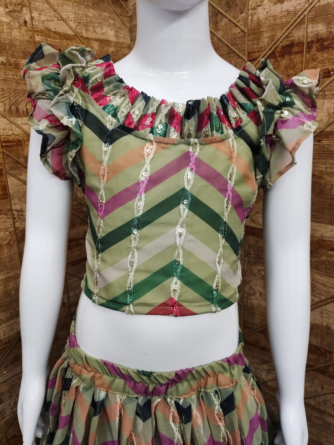 Beautiful Kid's Printed Designer Lehenga Blouse.