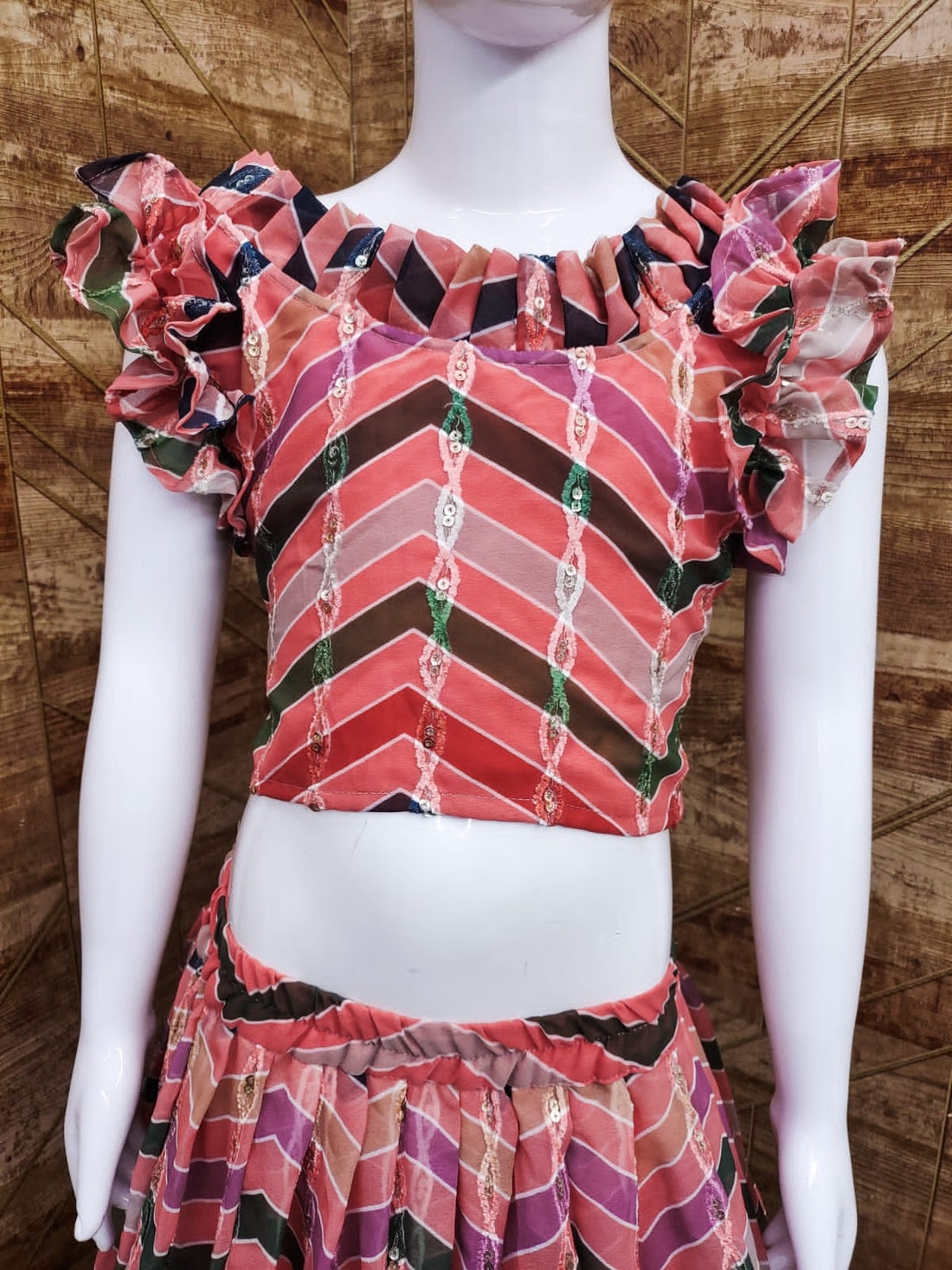 Beautiful Kid's Printed Designer Lehenga Blouse.