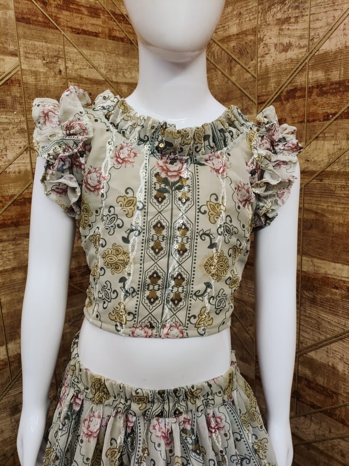 Beautiful Kid's Printed Designer Lehenga Blouse.