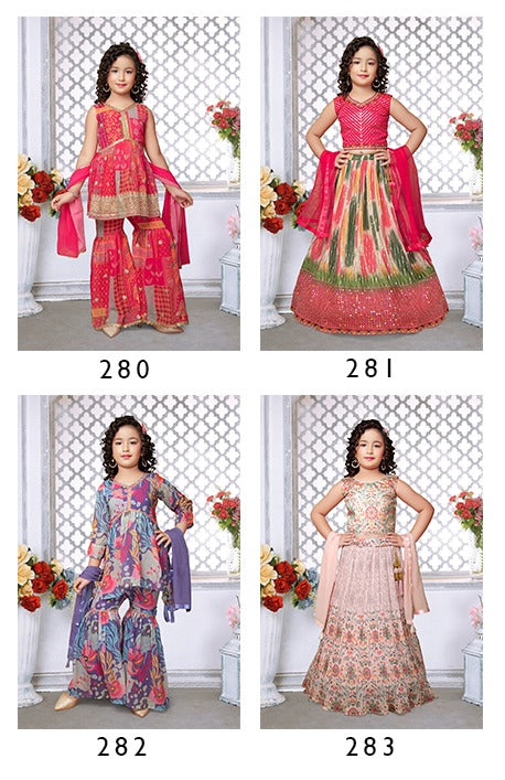 Kid's Wear Lehenga choli & Shrara suit Aaradhna vol 42