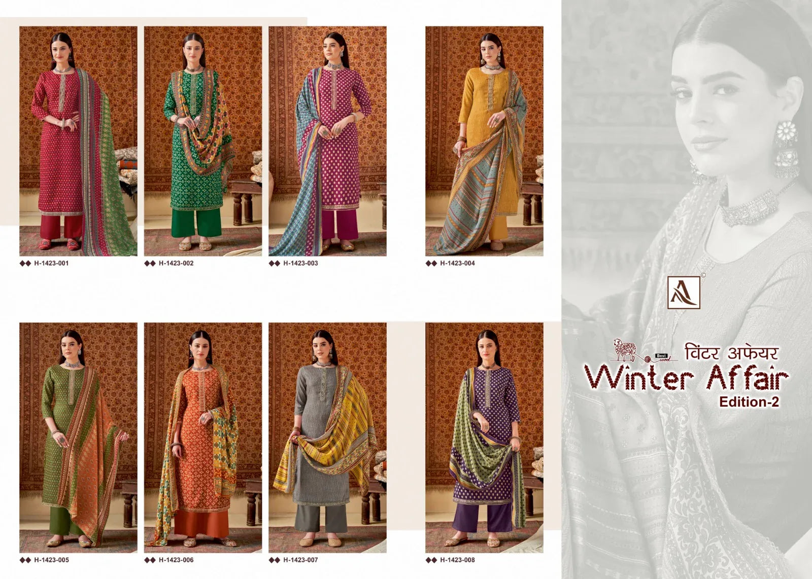 Winter Affair-2 Woolen printed and embroidery Salwar Suits By Alok Suit
