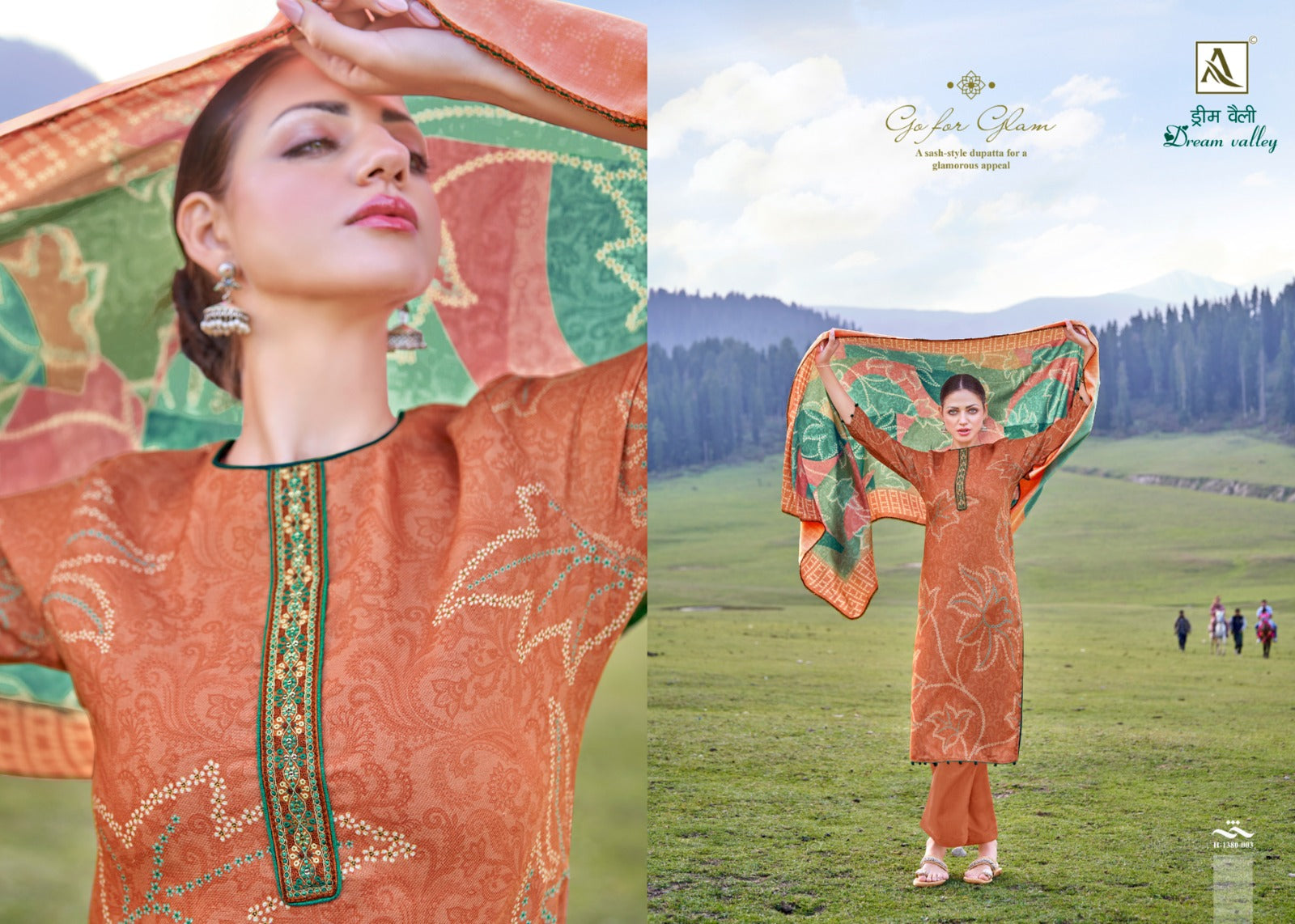 Alok Suits Dream Valle Pure Finest Pashmina Designer Digital Print Suit