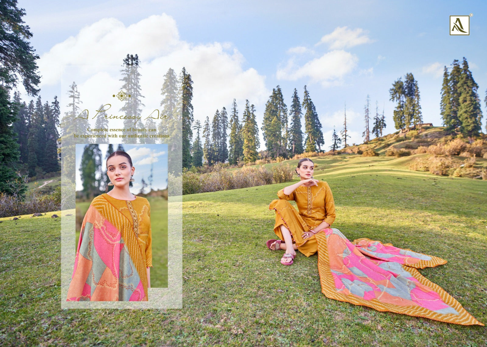 Alok Suits Dream Valle Pure Finest Pashmina Designer Digital Print Suit