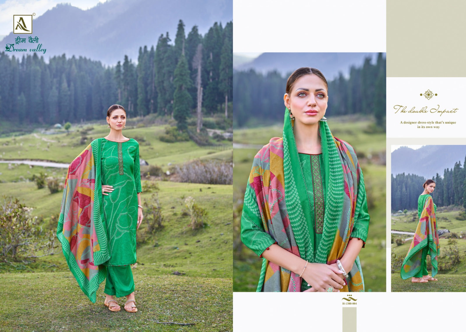Alok Suits Dream Valle Pure Finest Pashmina Designer Digital Print Suit