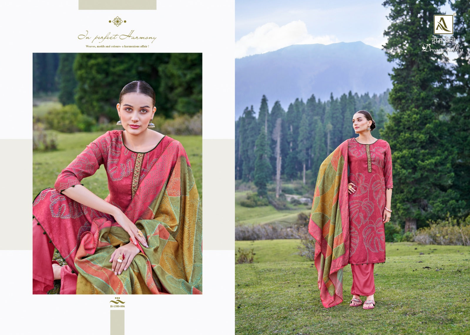 Alok Suits Dream Valle Pure Finest Pashmina Designer Digital Print Suit