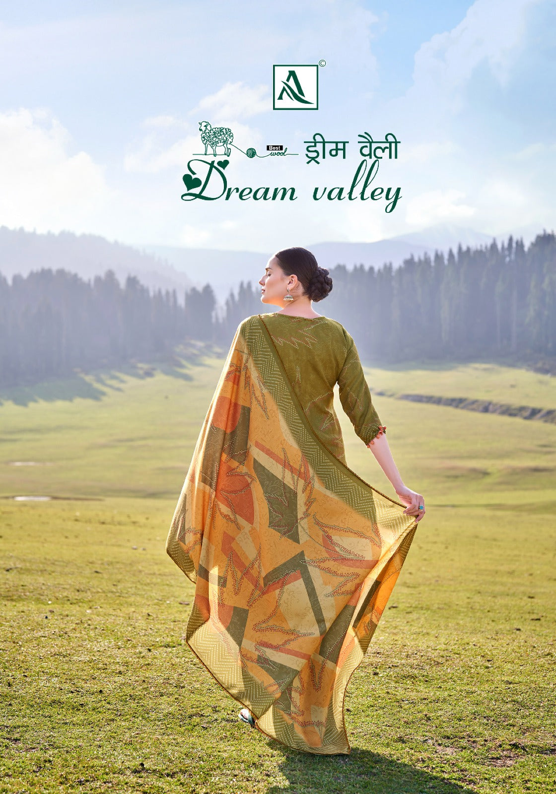 Alok Suits Dream Valle Pure Finest Pashmina Designer Digital Print Suit