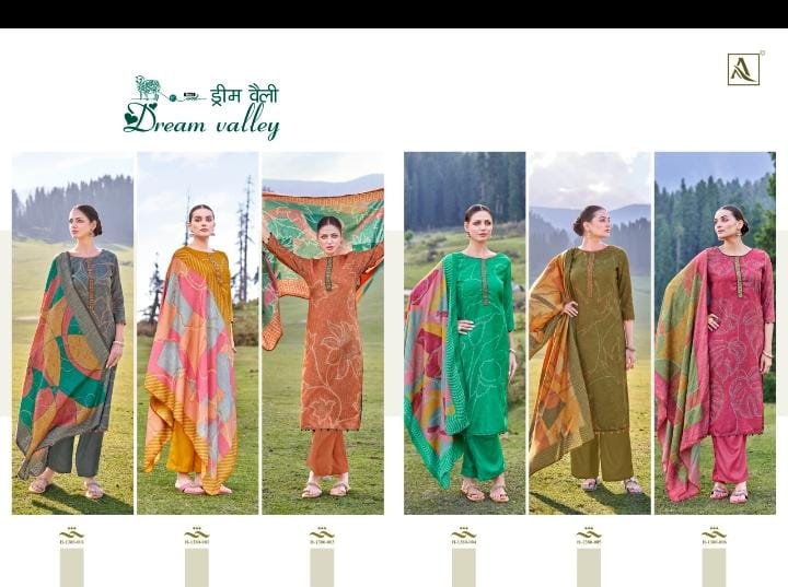 Alok Suits Dream Valle Pure Finest Pashmina Designer Digital Print Suit