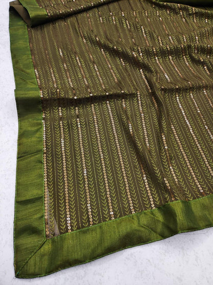 Beautiful Designer Heavy Georgette Exclusive Sequanc Saree Design 5020