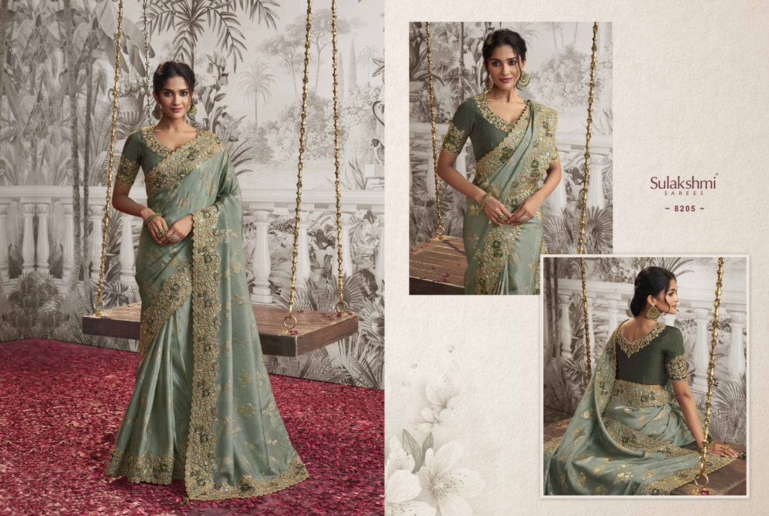 Wedding Special Designer Sulakshmi Noor Silk Desgin 8205