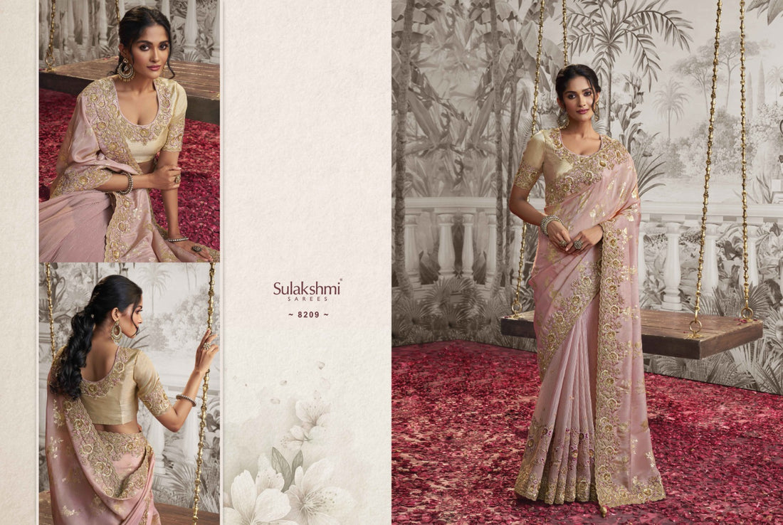 Wedding Special Designer Sulakshmi Noor Silk Desgin 8209