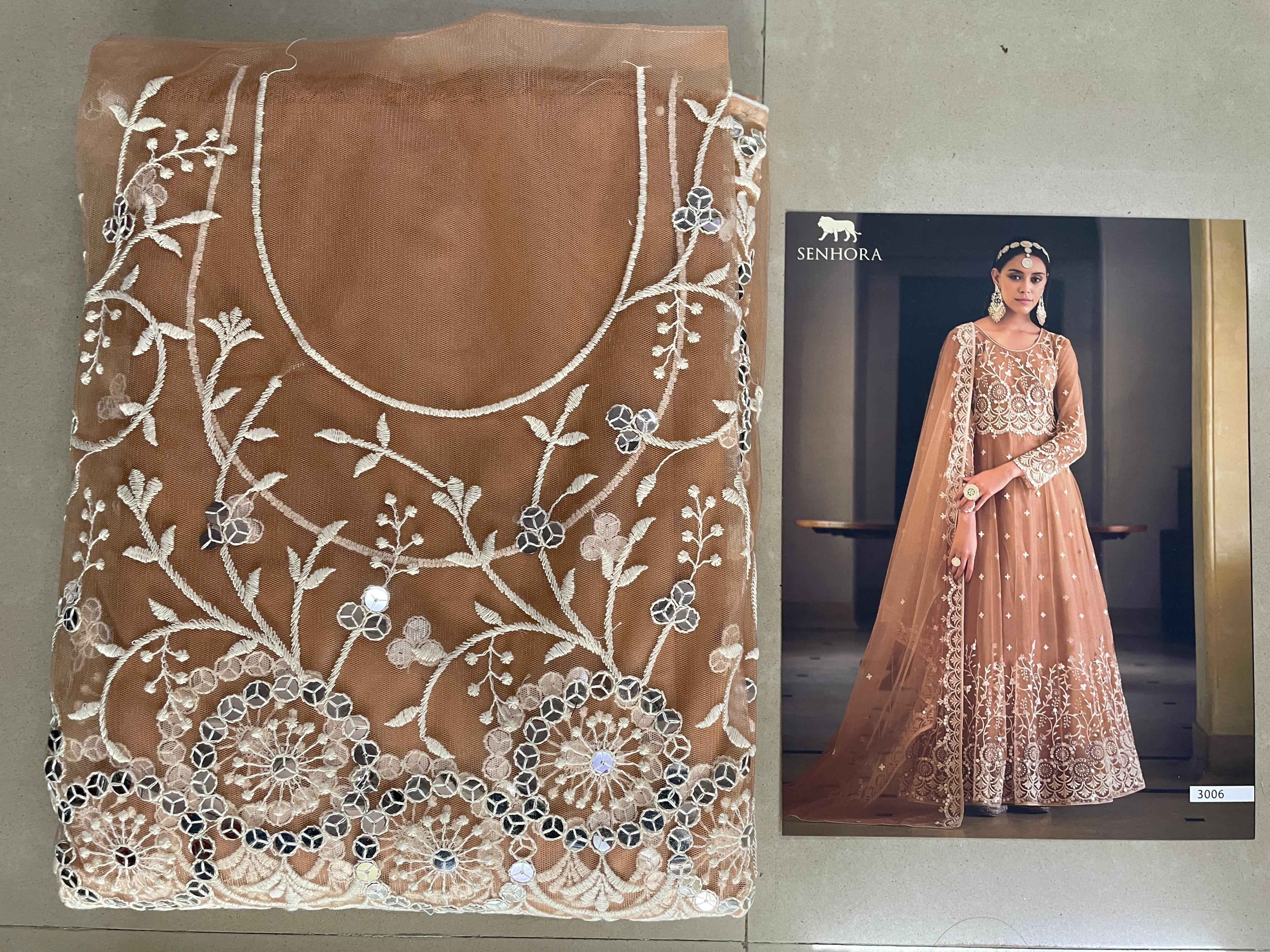 Beautiful Designer Senhora Sarika Butterfly Net Suit Design 3006