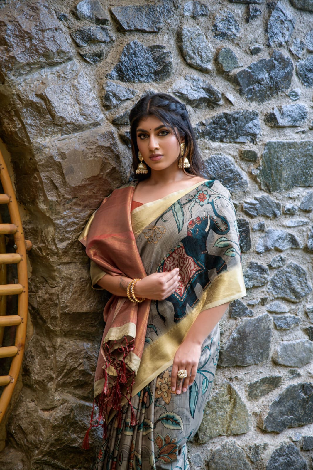 Beautiful Designer Premium Tussar silk Saree