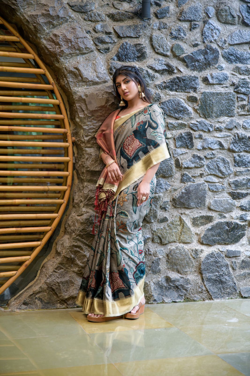 Beautiful Designer Premium Tussar silk Saree