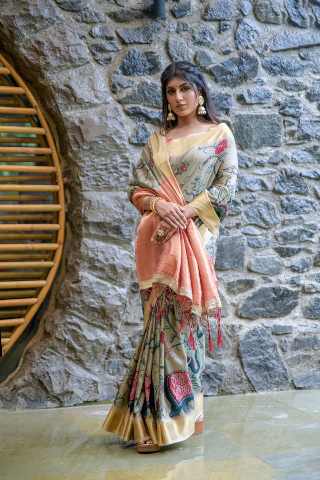 Beautiful Designer Premium Tussar silk Saree