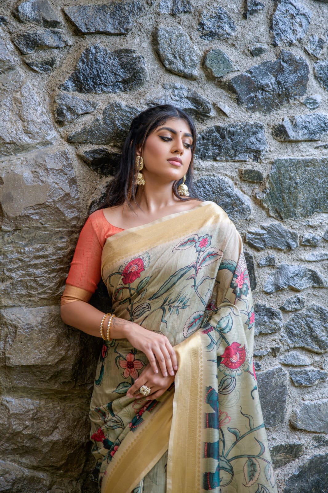 Beautiful Designer Premium Tussar silk Saree