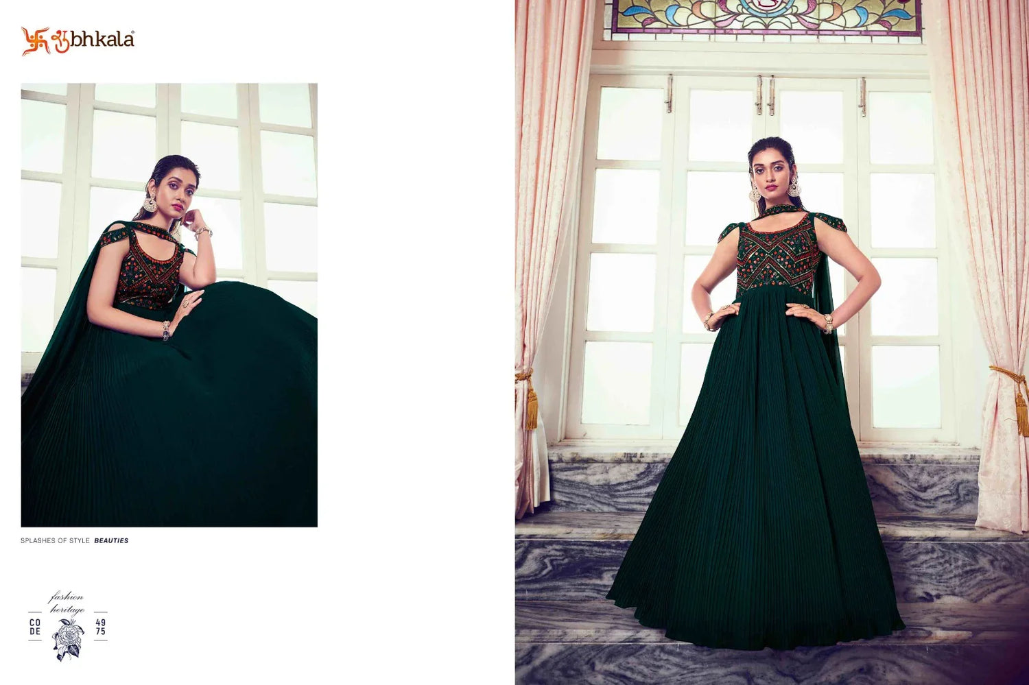 Beautiful Designer Shubhkala Georgette Gown Flory Vol 41 Designs 4975