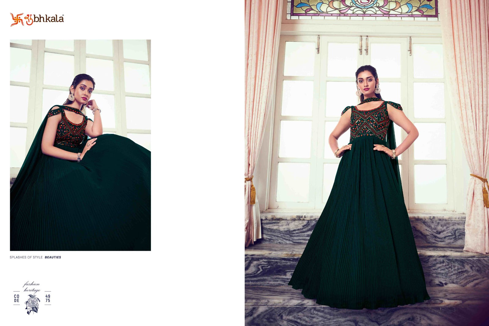 Beautiful Designer Shubhkala Georgette Gown Flory Vol 41 Designs 4975