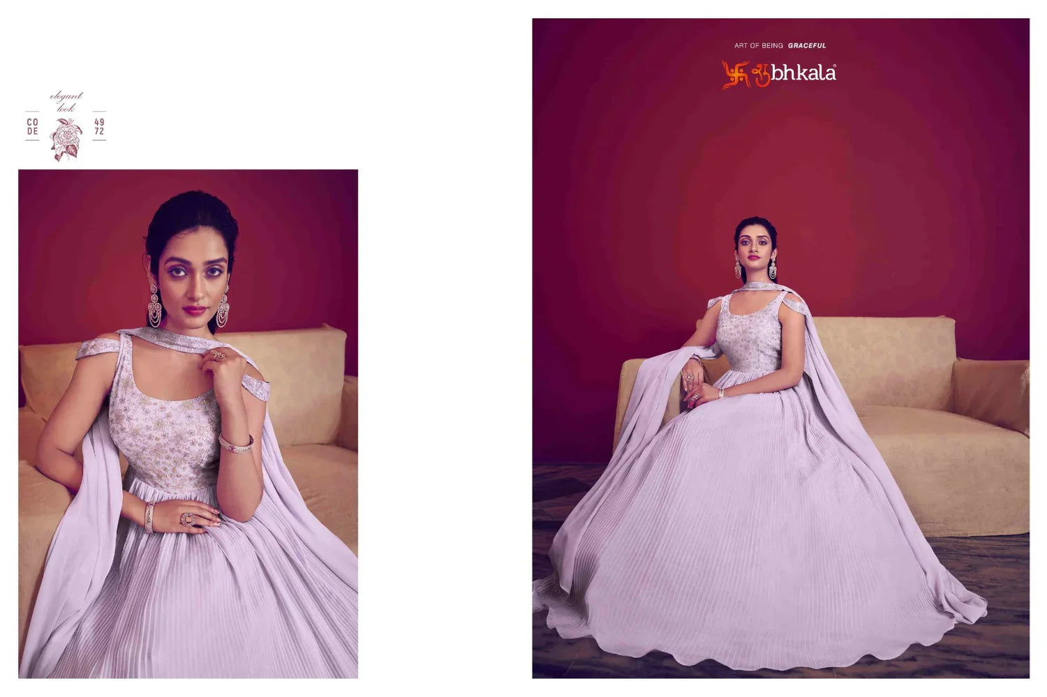 Beautiful Designer Shubhkala Georgette Gown Flory Vol 41 Designs 4972