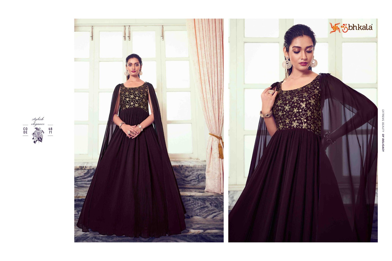 Beautiful Designer Shubhkala Georgette Gown Flory Vol 41 Designs 4971