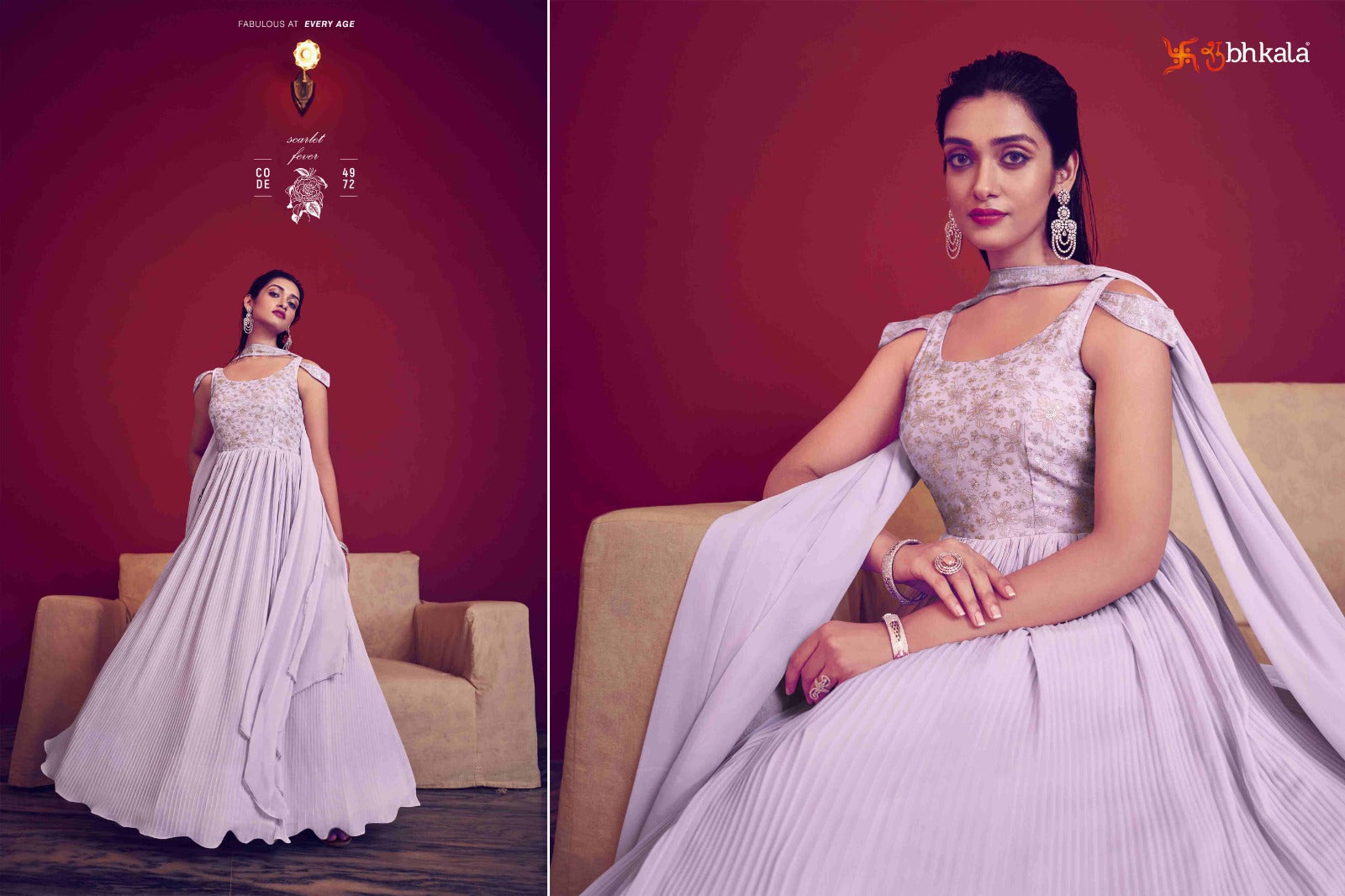 Beautiful Designer Shubhkala Georgette Gown Flory Vol 41 Designs 4972