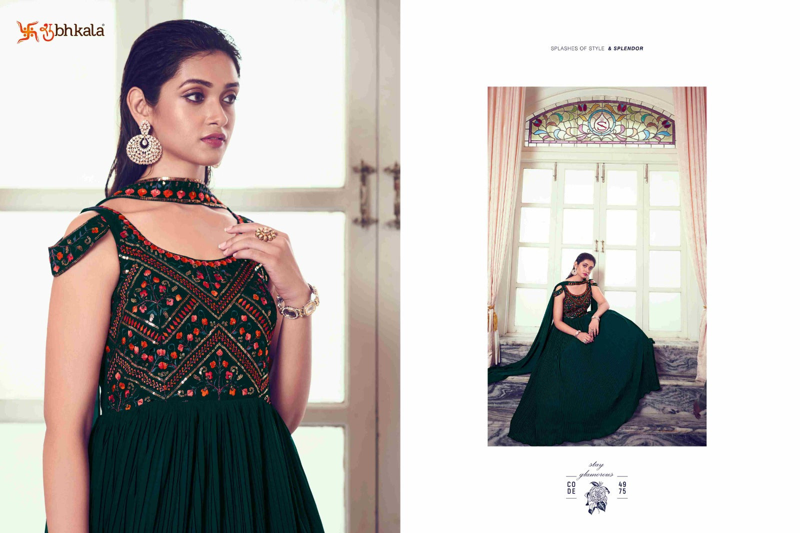 Beautiful Designer Shubhkala Georgette Gown Flory Vol 41 Designs 4975
