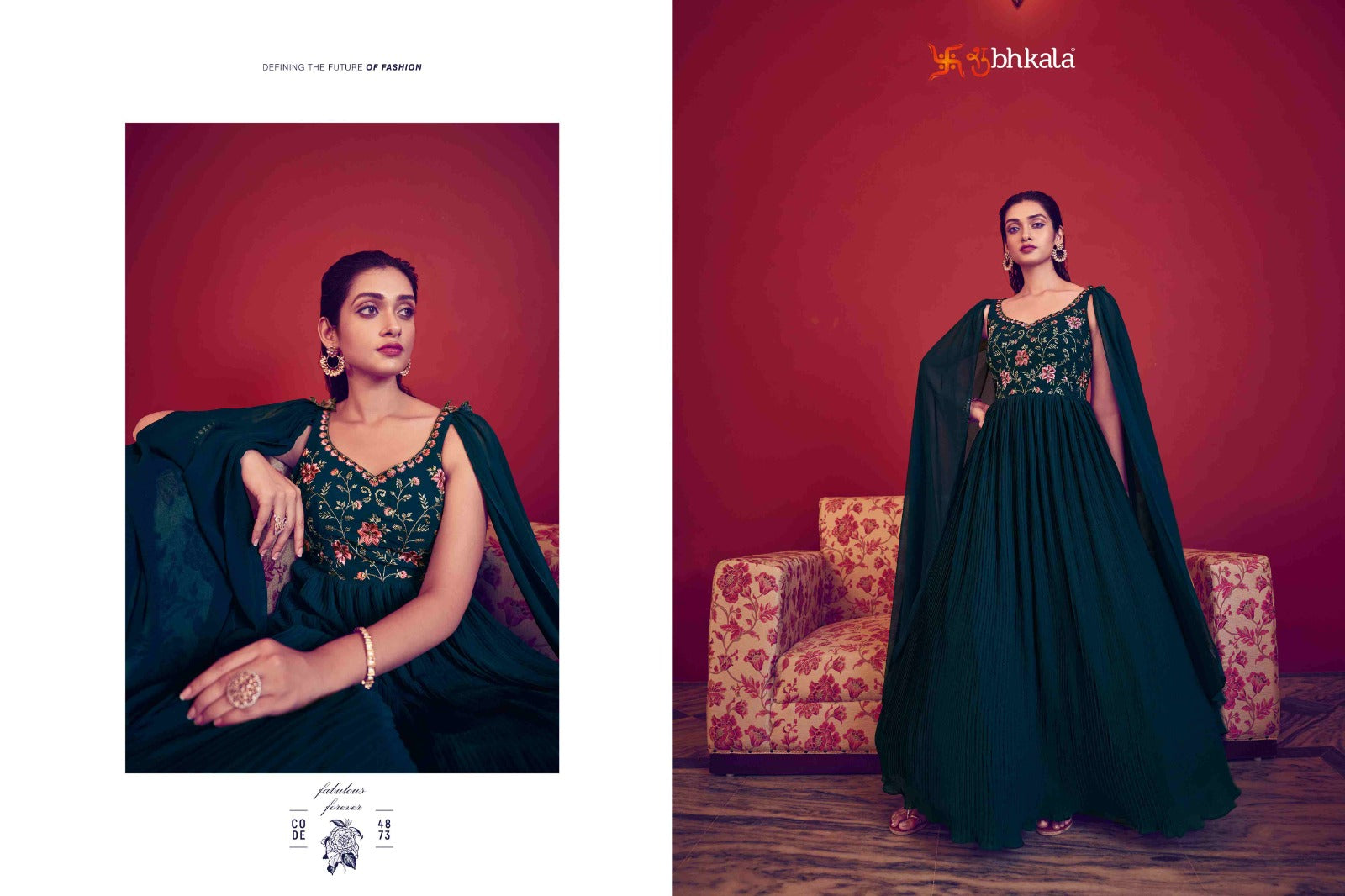 Beautiful Designer Shubhkala Georgette Gown Flory Vol 41 Designs 4973