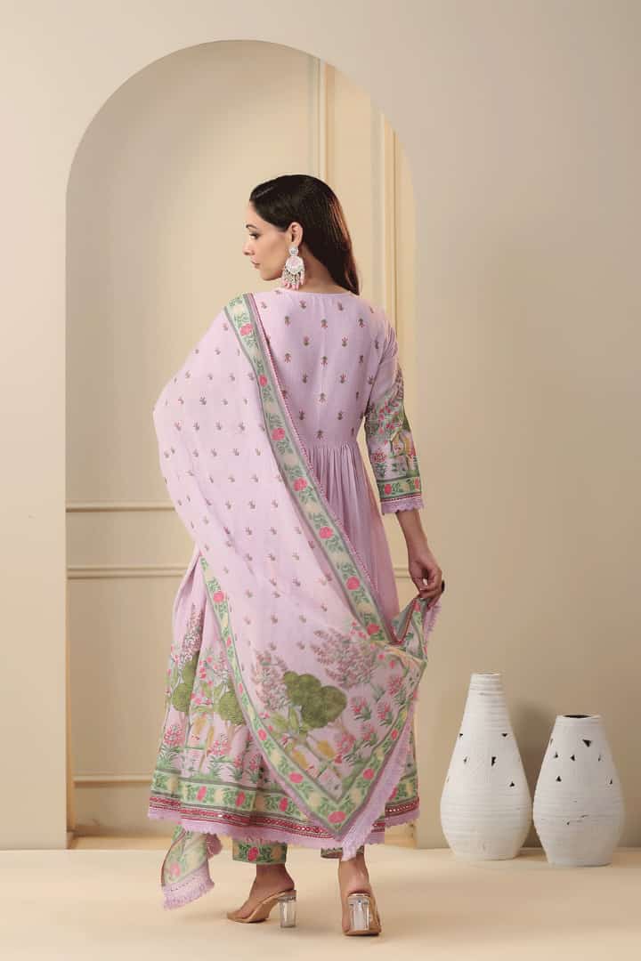 Beautiful Designer Pakistani Muslin Alia Cut Suit