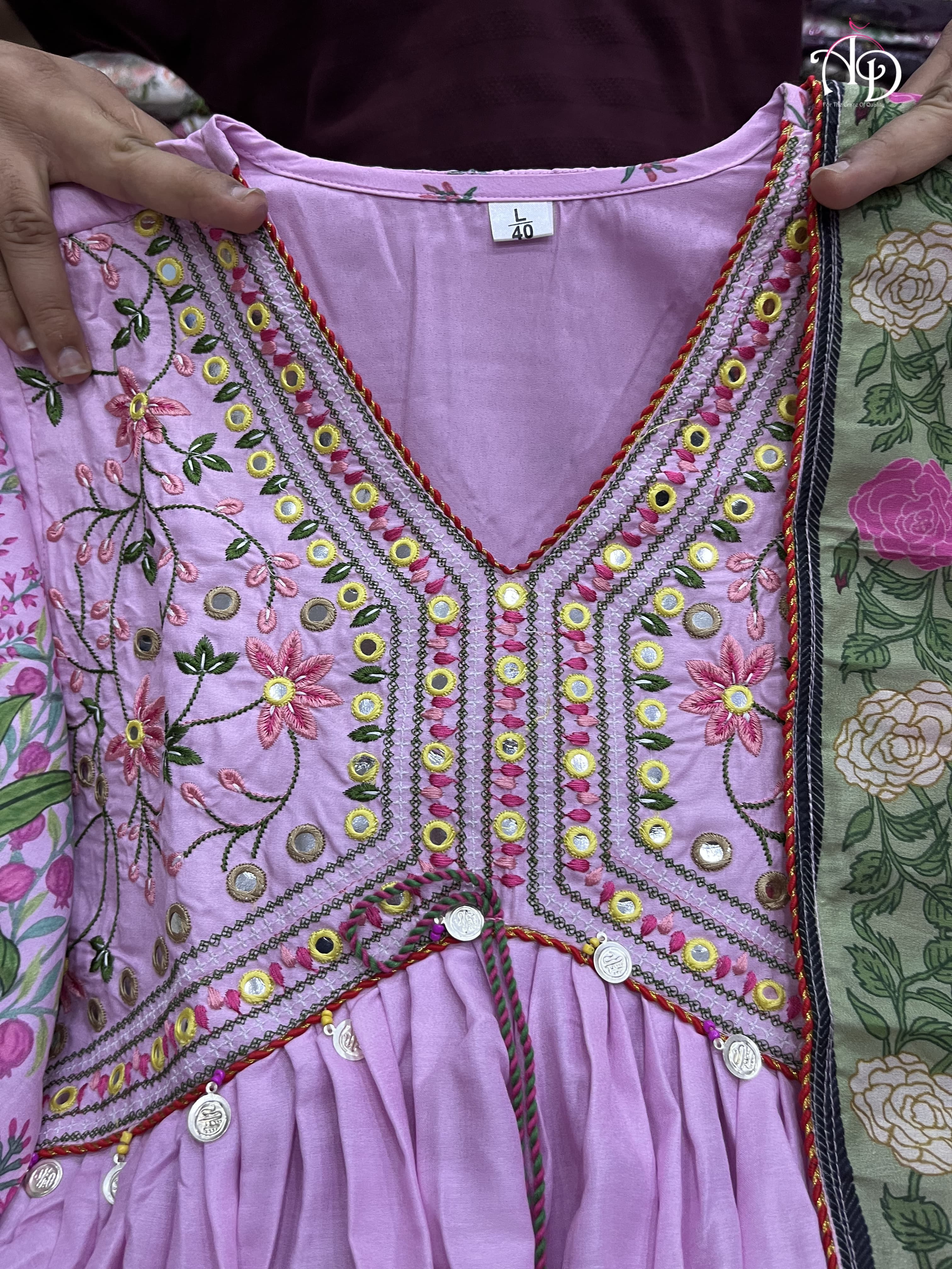 Beautiful Designer Pakistani Muslin Alia Cut Suit