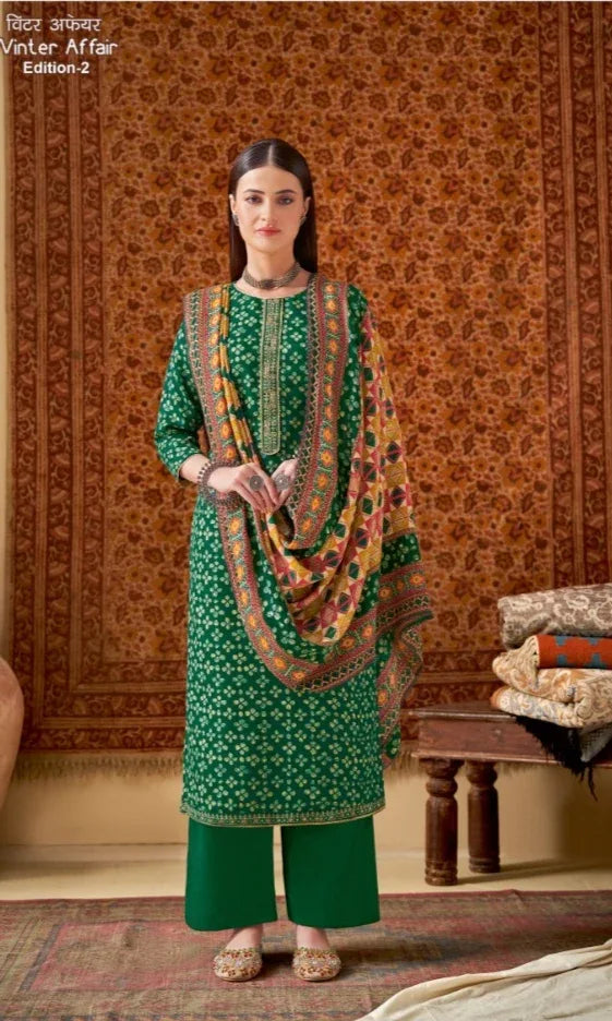 Winter Affair-2 Woolen printed and embroidery Salwar Suits By Alok Suit