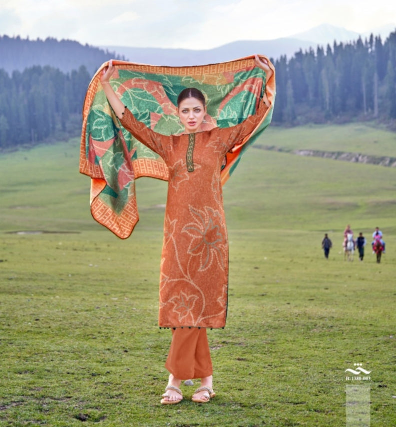 Alok Suits Dream Valle Pure Finest Pashmina Designer Digital Print Suit